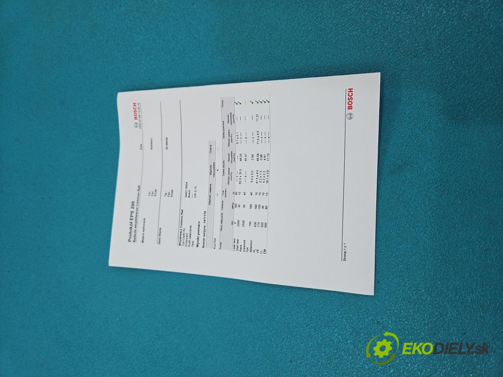 Toyota Yaris II 2005-2011 1.4 D4D 90 HP manual 66 kW 1364 cm3 5- vstrek 0445116054 (Vstrekovač paliva)