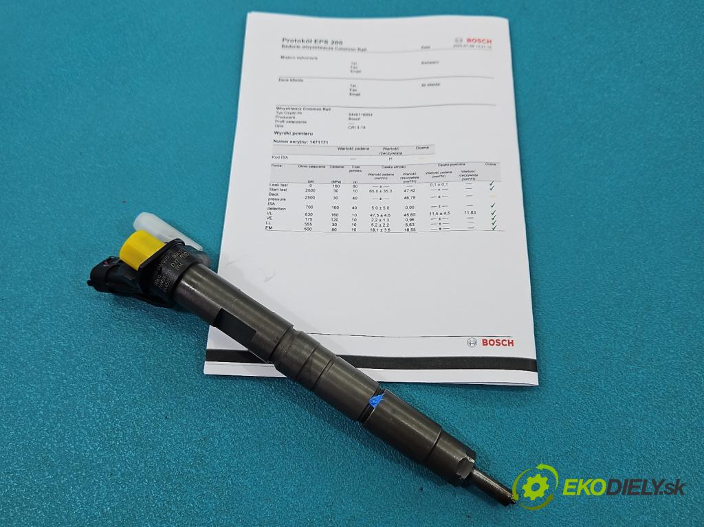 Toyota Yaris II 2005-2011 1.4 D4D 90 HP manual 66 kW 1364 cm3 5- vstrek 0445116054 (Vstrekovač paliva)