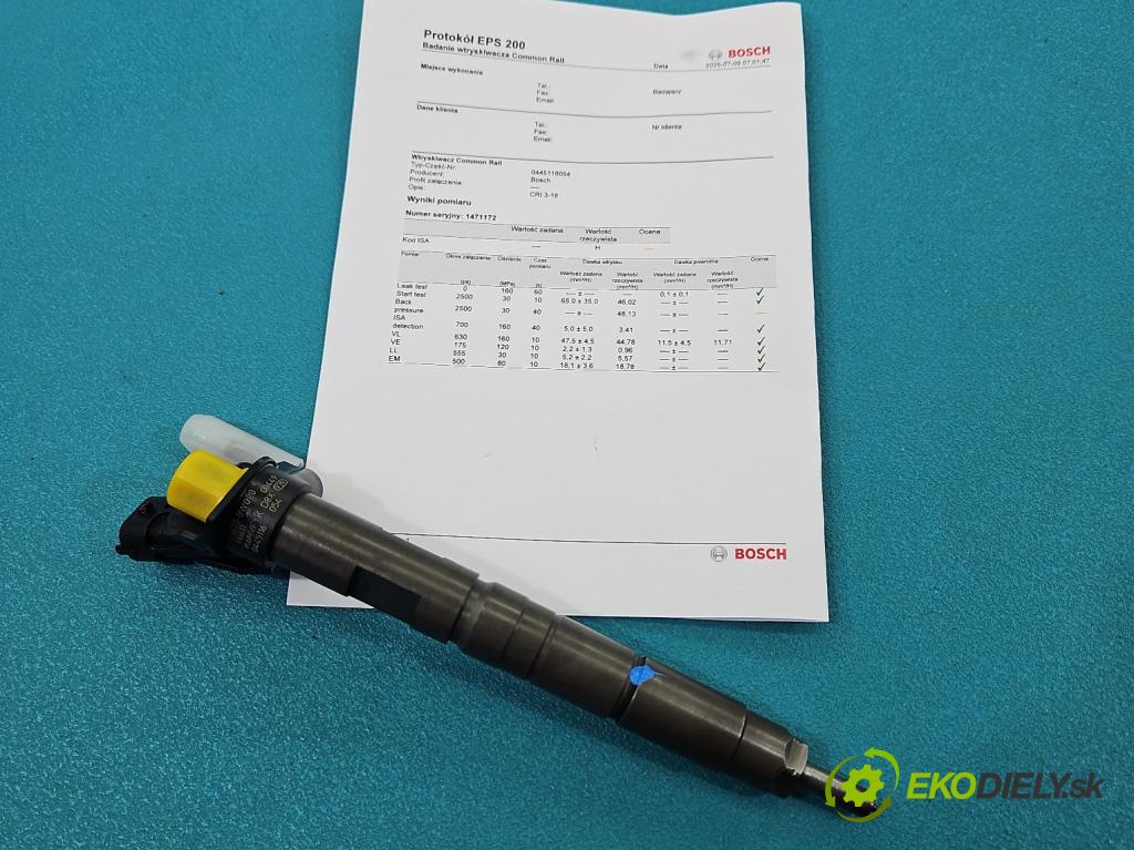 Toyota Yaris II 2005-2011 1.4 D4D 90 HP manual 66 kW 1364 cm3 5- vstrek 0445116054 (Vstrekovač paliva)