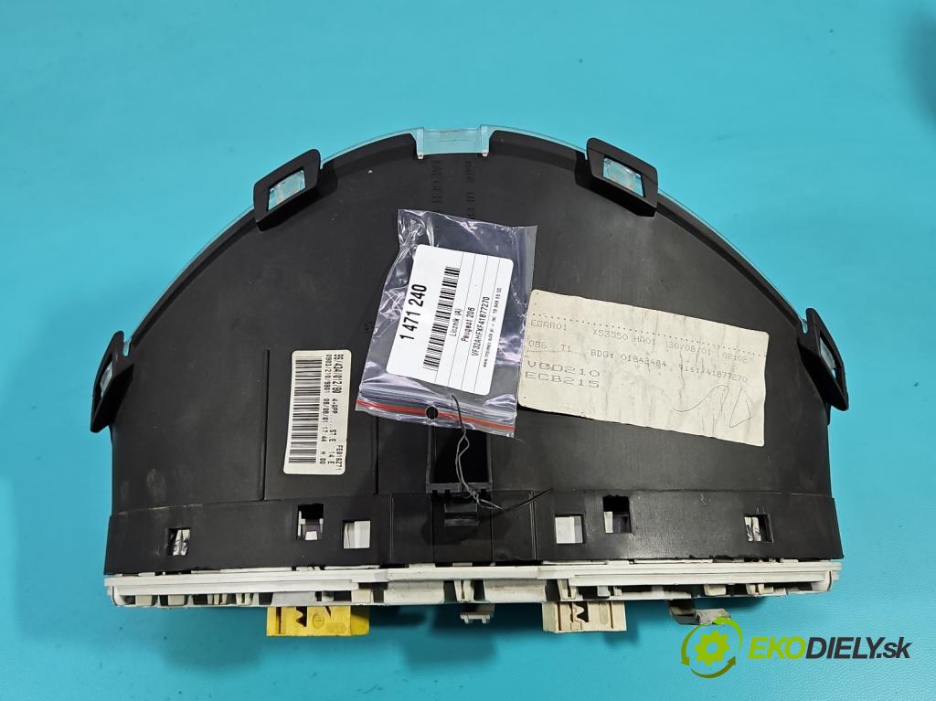 Peugeot 206 1.1 60 HP manual 44 kW 1124 cm3 5- prístrojovka/ budíky 9643401280 (Prístrojová doska)