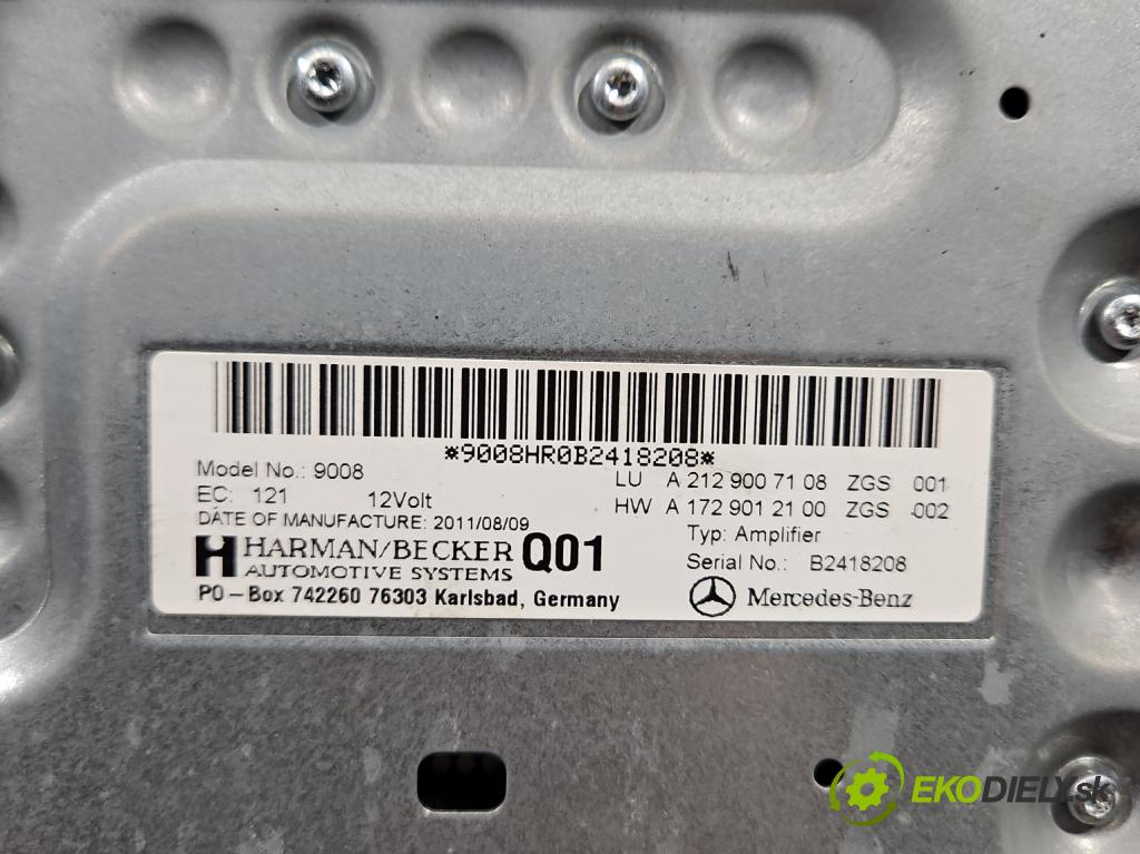 Mercedes CLS II C218 2010-2018 4.7 V8 (278922) 408KM automatic 300 kW 4663 cm3 4- Zesilovač: A2129007108 (Zosilňovač)