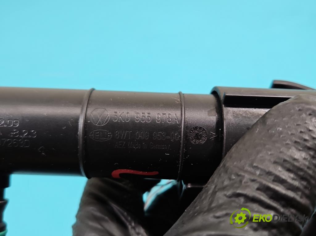 Vw Golf VI 2008-2013 1.4 TSI 122 HP manual 90 kW 1390 cm3 5- ostrekovač reflektor: ľavý 5K0955978A (Motorček ostrekovačov)