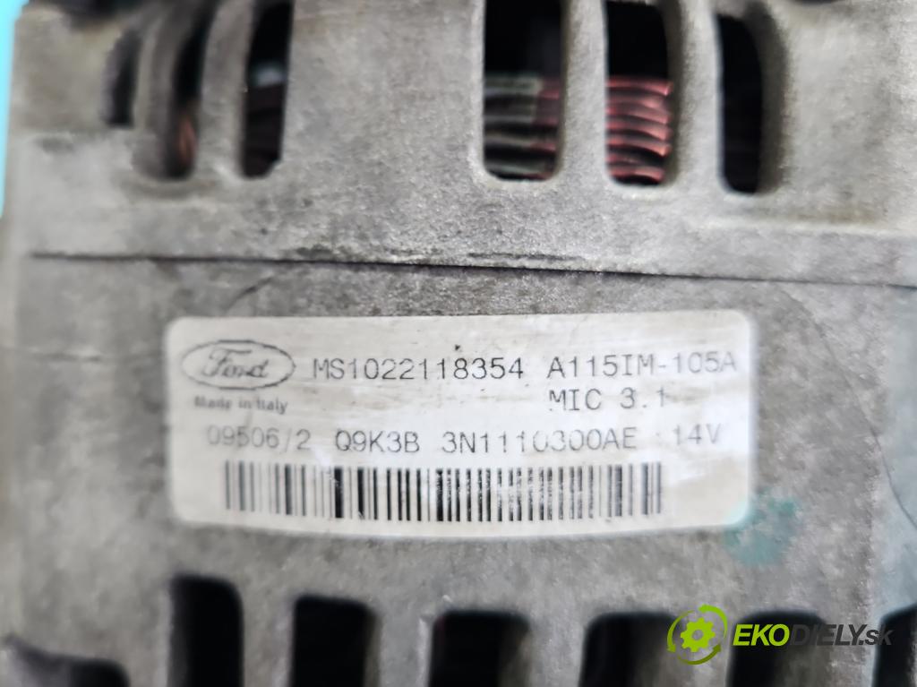 Ford C-Max I 2003-2010 1.6 16V (HXDA): 116 HP manual 85 kW 1596 cm3 5- Alternator 1022118354 (Alternátor)