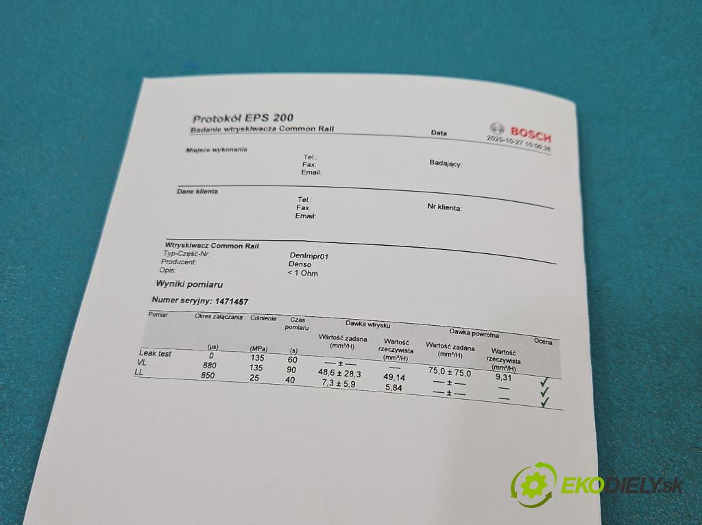 Toyota Avensis II T25 2003-2008 2.0 D4D 116 HP manual 85 kW 1995 cm3 5- vstrek 23670-0G010 (Vstrekovač paliva)