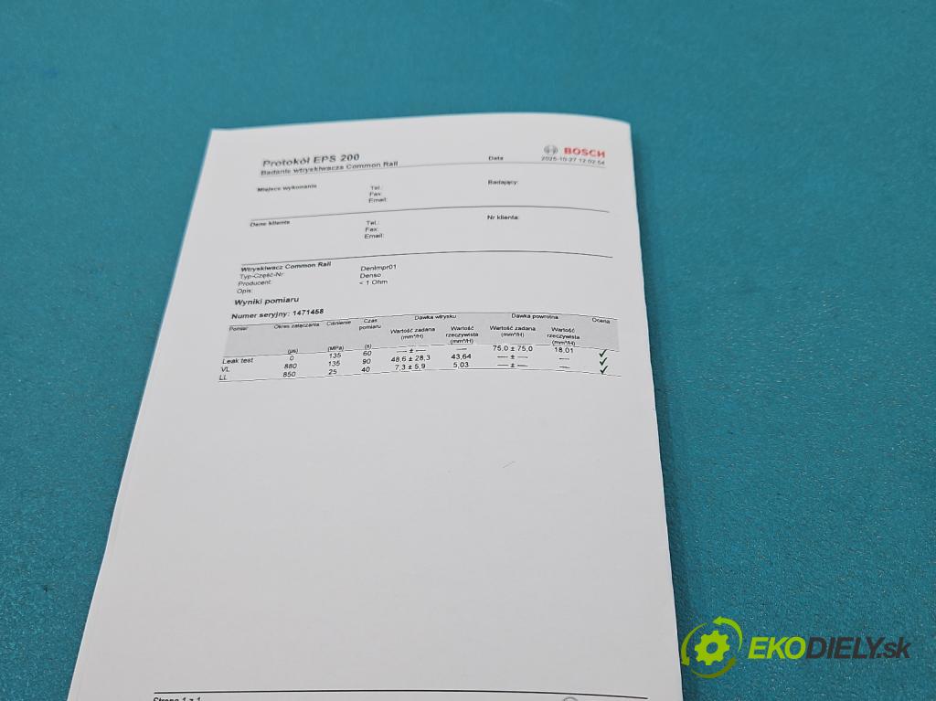 Toyota Avensis II T25 2003-2008 2.0 D4D 116 HP manual 85 kW 1995 cm3 5- vstrek 23670-0G010 (Vstrekovač paliva)