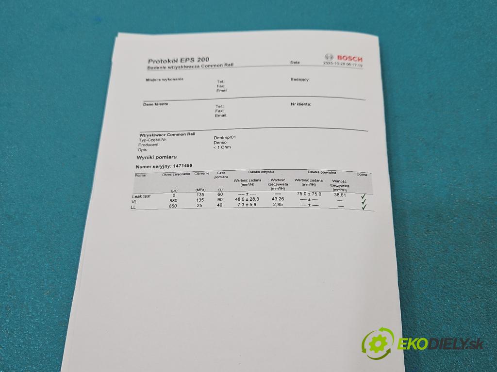 Toyota Avensis II T25 2003-2008 2.0 D4D 116 HP manual 85 kW 1995 cm3 5- vstrek 23670-0G010 (Vstrekovač paliva)