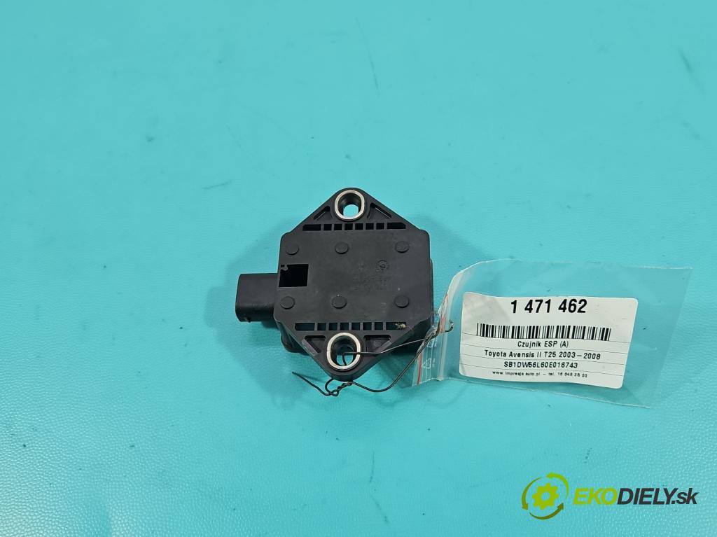 Toyota Avensis II T25 2003-2008 2.0 D4D 116 hp manual 85 kW 1995 cm3 5- snímač ESP 0265005273