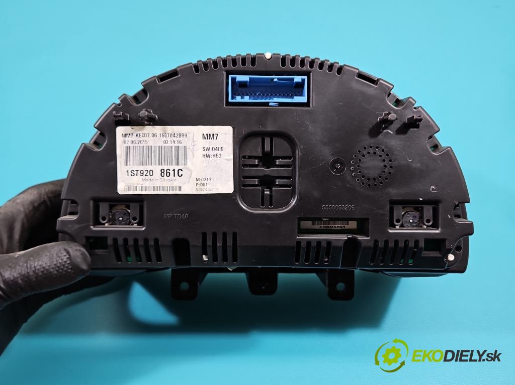 Skoda Citigo 2011-2019 1.0 MPI 75 HP manual 55 kW 999 cm3 3- prístrojovka/ budíky 1ST920861C (Prístrojová doska)