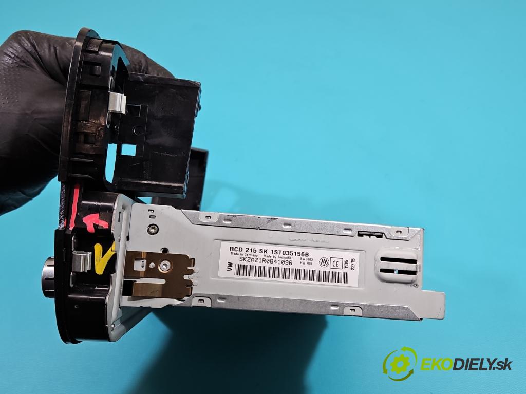 Skoda Citigo 2011-2019 1.0 MPI 75 HP manual 55 kW 999 cm3 3- Radio originál 1ST035156B
