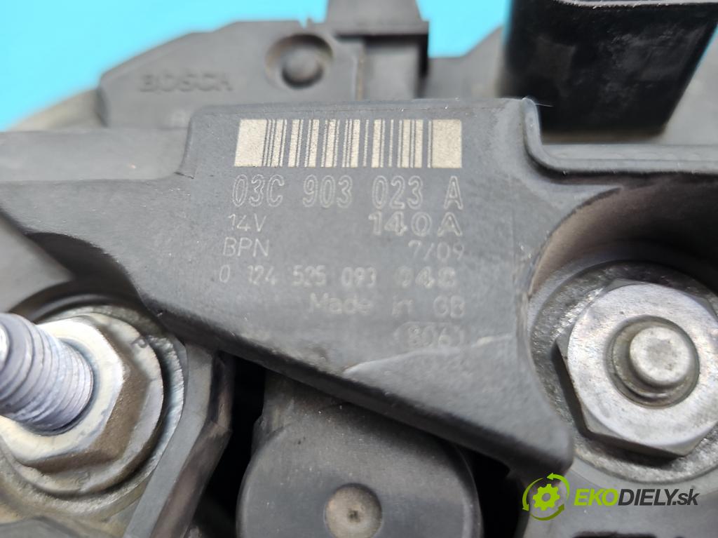 Vw Golf VI 2008-2013 1.4 TSI 122 HP manual 90 kW 1390 cm3 5- Alternator 03C903023A (Alternátor)