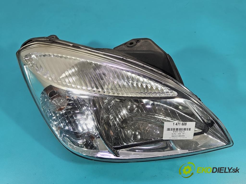 Kia Rio II 2005-2011 1.4 16V 75 HP manual 55 kW 1399 cm3 5- Reflektor: pravý  (Svetlo predné pravé)