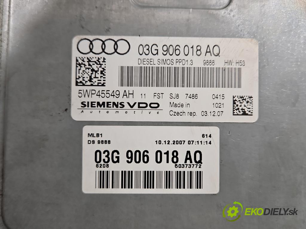 Audi A4 B7 2004-2008 2.0 tdi 170 HP manual 125 kW 1968 cm3 5- riadiaca jednotka motora 03G906018AQ