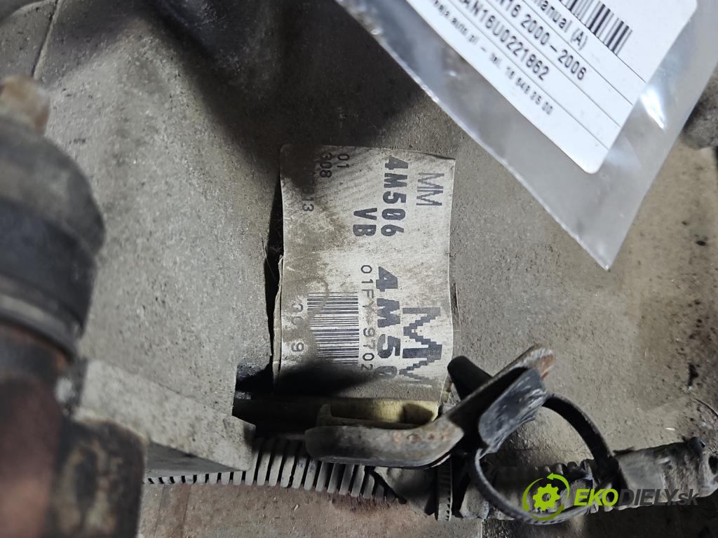 Nissan Almera N16 2000-2006 1.5 16V 90 HP manual 66 kW 1498 cm3 4- prevodovka stupeň,rýchlosť manual 4M506