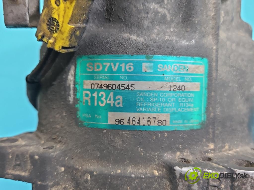 Citroen C8 2002-2014 2.0 hdi 109 HP manual 80 kW 1997 cm3 5- Kompresor: klimatizácie 9646416780 (Kompresor klimatizácie)