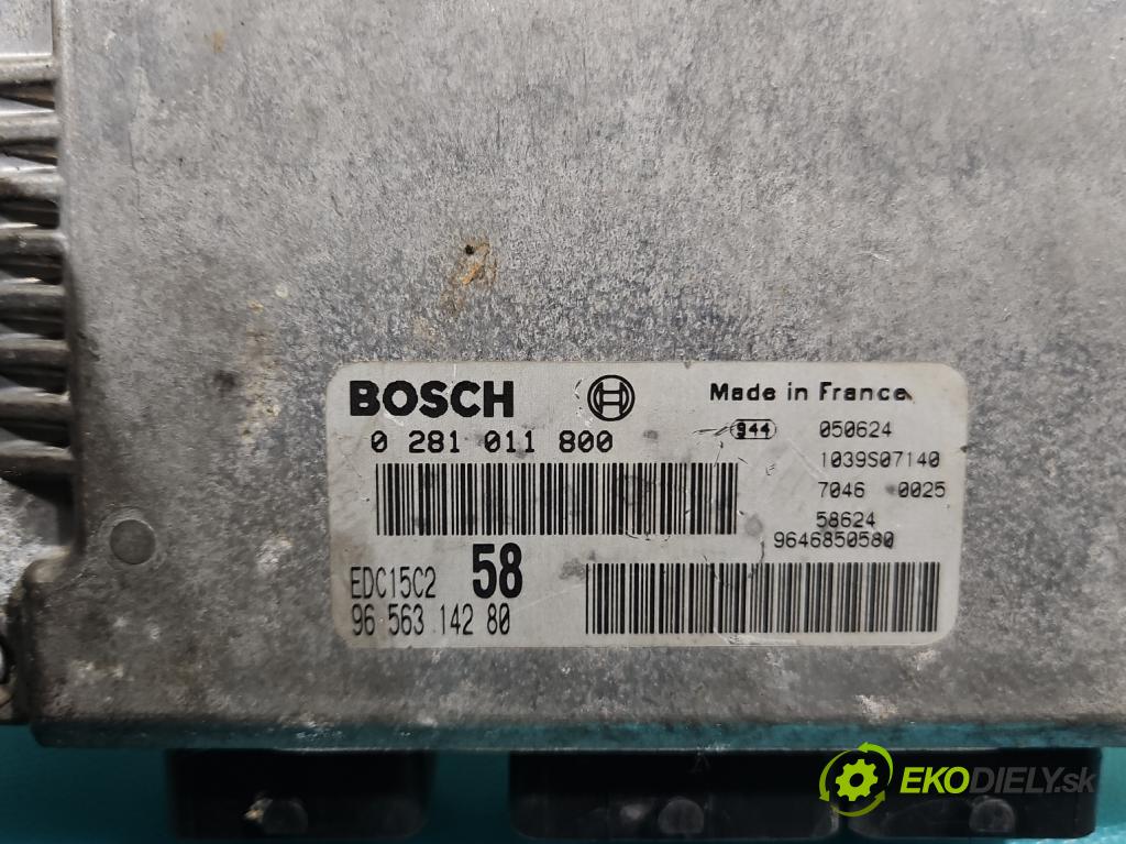 Citroen C8 2002-2014 2.0 hdi 109 HP manual 80 kW 1997 cm3 5- riadiaca jednotka motora 0281011800