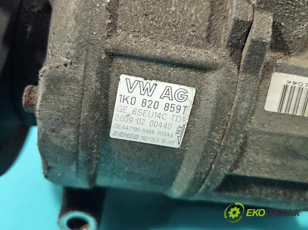 Vw Golf VI 2008-2013 1.4 TSI 122 HP manual 90 kW 1390 cm3 5- Kompresor: klimatizácie 1K0820859T (Kompresor klimatizácie)