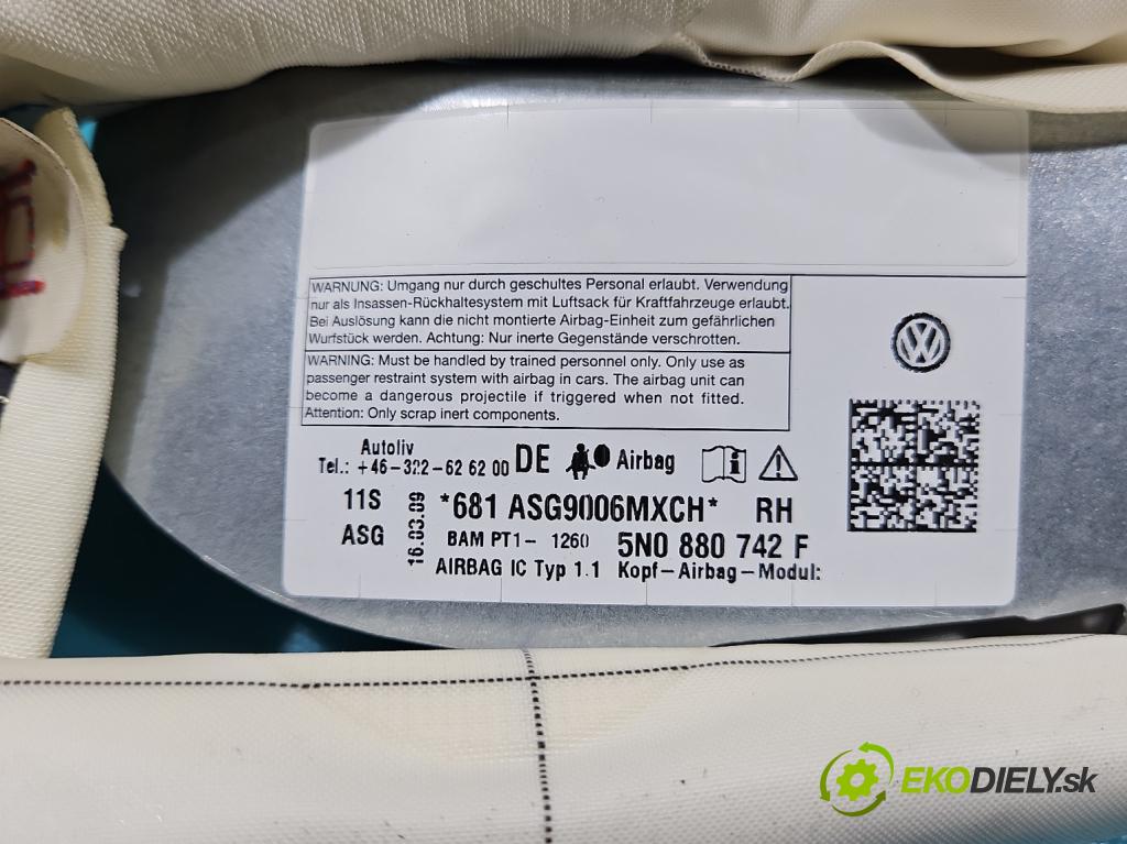 Vw Tiguan I 2007-2016 1.4 TSI 150 HP manual 110 kW 1390 cm3 5- clona pravé 5N0880742F
