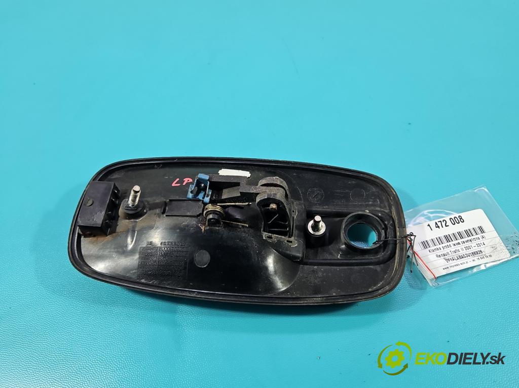 Renault Trafic II 2001-2014 1.9 dci 101 HP manual 74 kW 1870 cm3 5- rukoväť predné ľavé mimo: 8200170625 (Kľučka dverí vonkajšia predná ľavá)