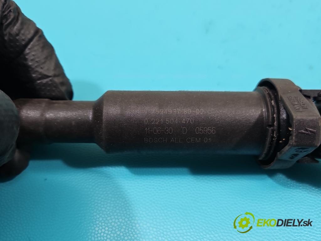 Citroen C4 II 2010-2017 1.6 16V 120 HP manual 88 kW 1598 cm3 5- cievka zapaľovacia 0221504470 (Zapaľovacia cievka)