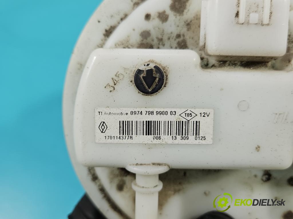 Renault Captur I 2013-2019 0.9 Tce 90 hp manual 66 kW 898 cm3 5- čerpadlo paliva 170114377R