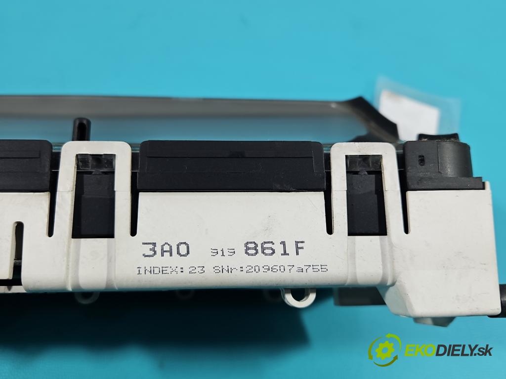 Vw Passat B4 1993-1997 1.9 tdi 90 HP manual 66 kW 1896 cm3 5- prístrojovka/ budíky 3A0919861F (Prístrojová doska)