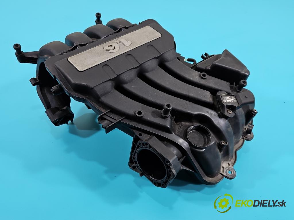 Seat Leon II 2005-2012 1.6 SR 102 hp manual 75 kW 1595 cm3 5- potrubí sací 06A133203DL (Sací potrubí)