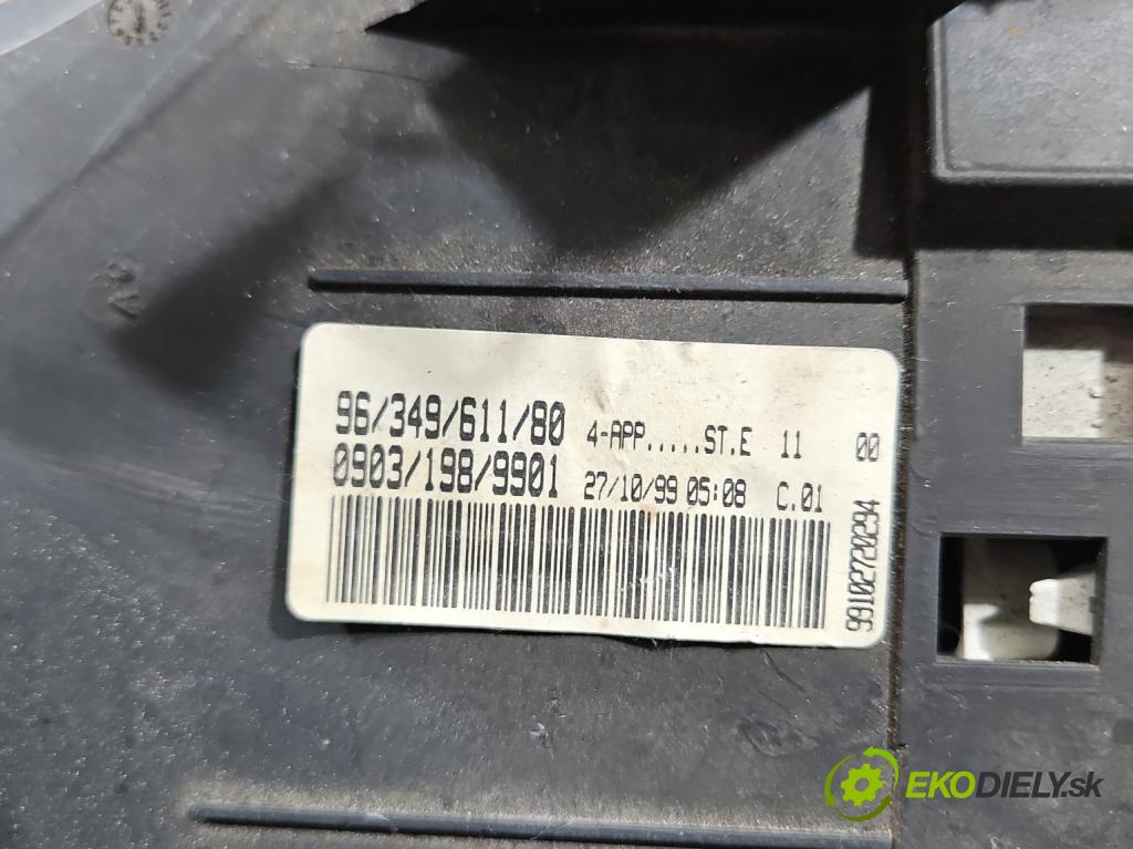 Peugeot 206 1.4 8V 75 HP manual 55 kW 1360 cm3 5- prístrojovka/ budíky 9634961180 (Prístrojová doska)