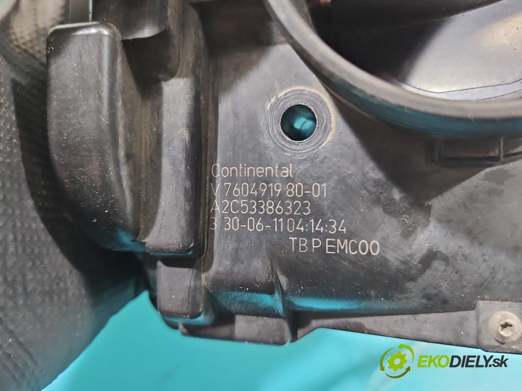 Citroen C4 II 2010-2017 1.6 16V 120 HP manual 88 kW 1598 cm3 5- klapka 760491980 (Škrtiaca klapka)