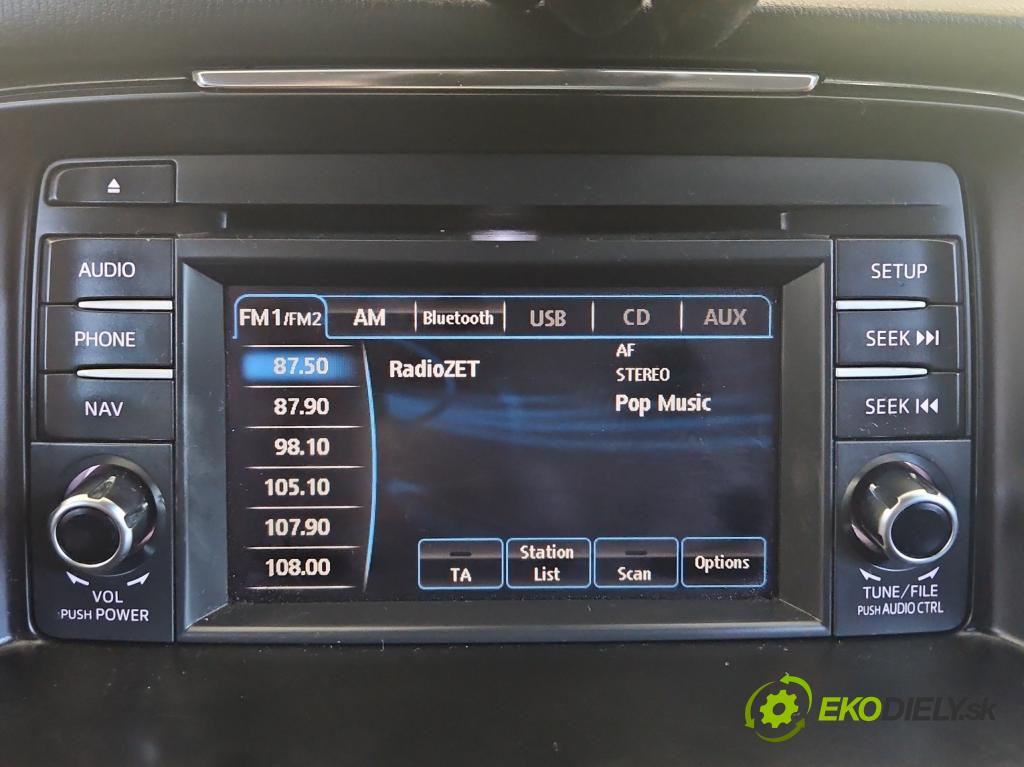 Mazda 6 III GJ 2012-2024 2.2d 150 HP manual 110 kW 2190 cm3 4- Radio originál GKK966DV0A