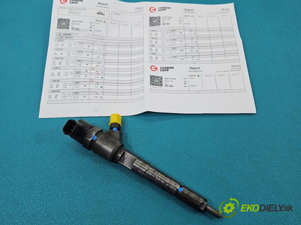 Fiat Punto Grande 1,3.0 jtd 75 HP manual 55 kW 1248 cm3 3- vstrek 0445110183 (Vstrekovač paliva)