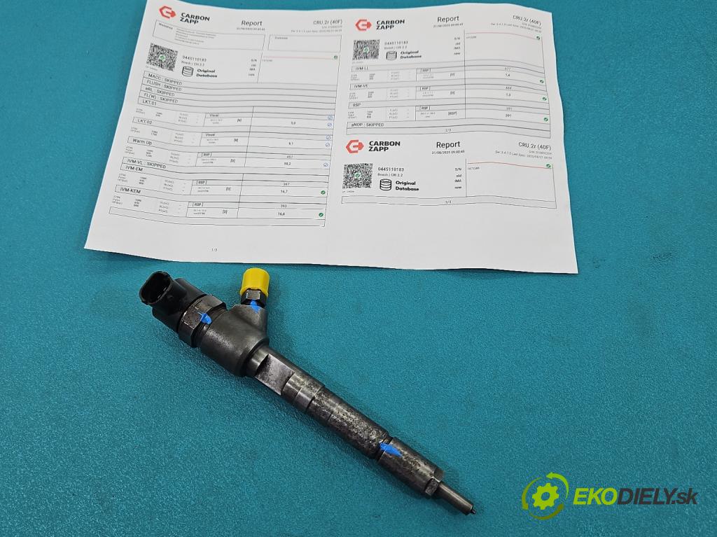 Fiat Punto Grande 1,3.0 jtd 75 HP manual 55 kW 1248 cm3 3- vstrek 0445110183 (Vstrekovač paliva)