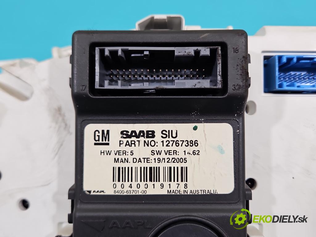 Saab 9-5 1.9 TiD 150 HP manual 110 kW 1910 cm3 5- prístrojovka/ budíky 12767386 (Prístrojová doska)