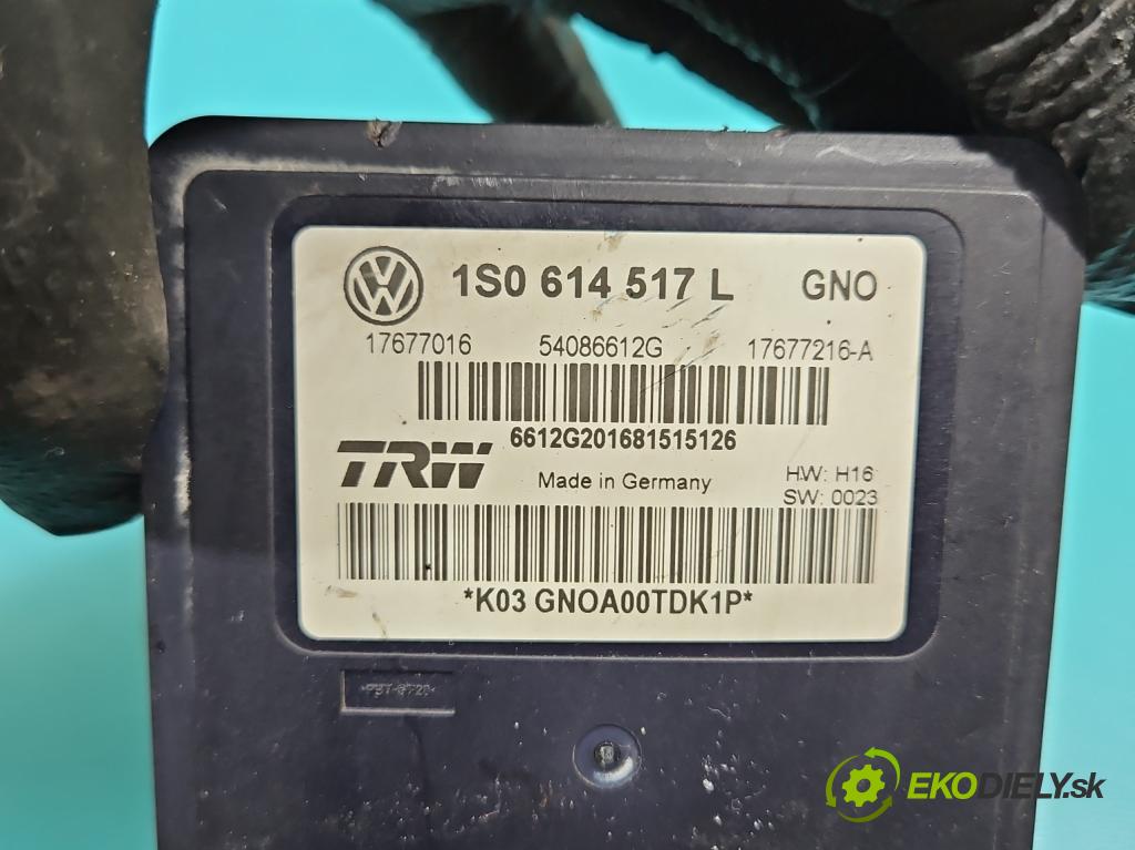 Skoda Citigo 2011-2019 1.0 MPI 75 HP manual 55 kW 999 cm3 3- čerpadlo abs 1S0614517L (Pumpa ABS)