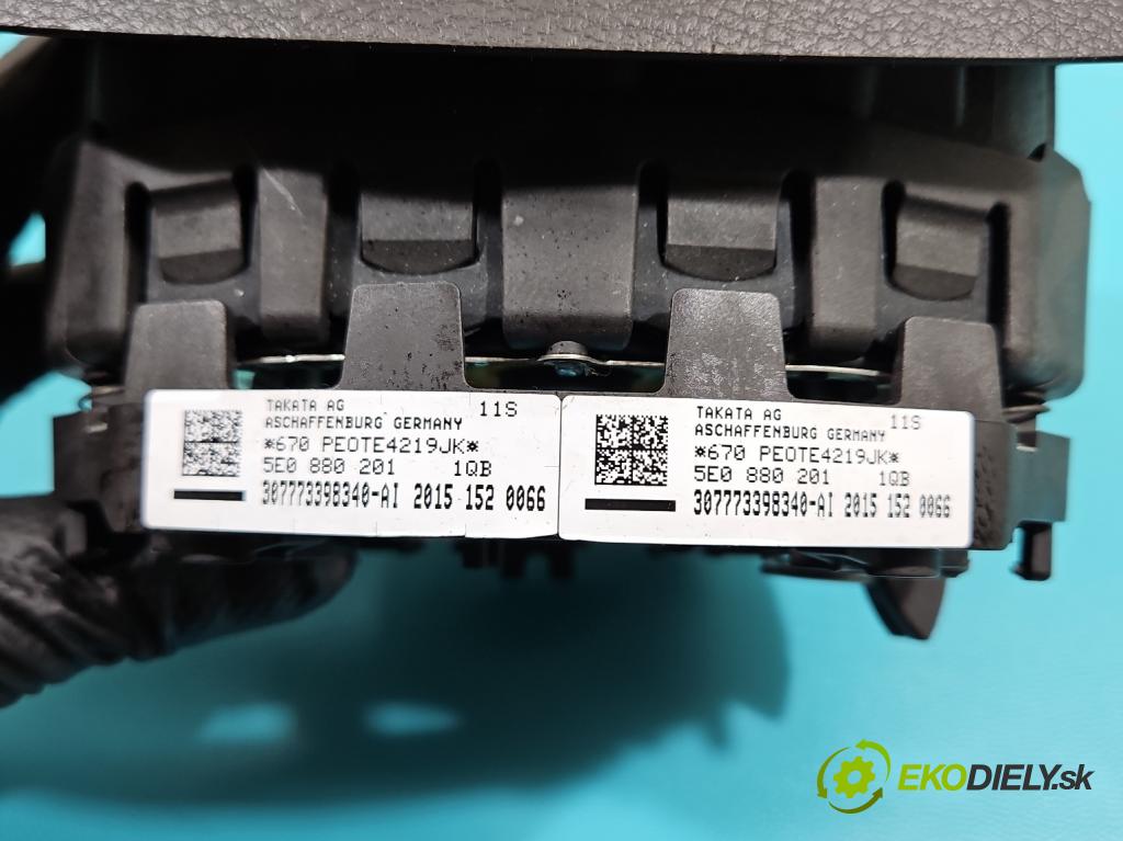 Skoda Citigo 2011-2019 1.0 MPI 75 HP manual 55 kW 999 cm3 3- airbag vzduch: Řidiči: 5E0880201 (Airbag)