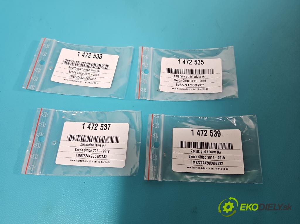 Skoda Citigo 2011-2019 1.0 MPI 75 HP manual 55 kW 999 cm3 3- tlmič predné ľavý 1S0413031B (Kľučka dverí ostatné)
