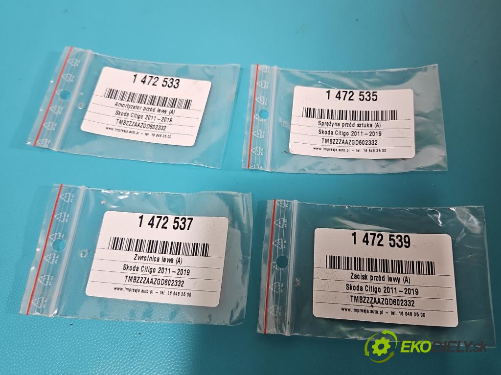 Skoda Citigo 2011-2019 1.0 MPI 75 hp manual 55 kW 999 cm3 3- náboj levé  (Náboje)