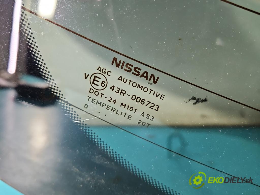 Nissan Qashqai I J10 2006-2013 2.0 dci 150 HP manual 110 kW 1995 cm3 5- sklo zadná  (Sklo zadné)