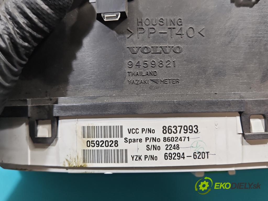 Volvo S60 I 2000-2010 2.4 20V 140 HP manual 103 kW 2435 cm3 4- prístrojovka/ budíky 8637993 (Prístrojová doska)