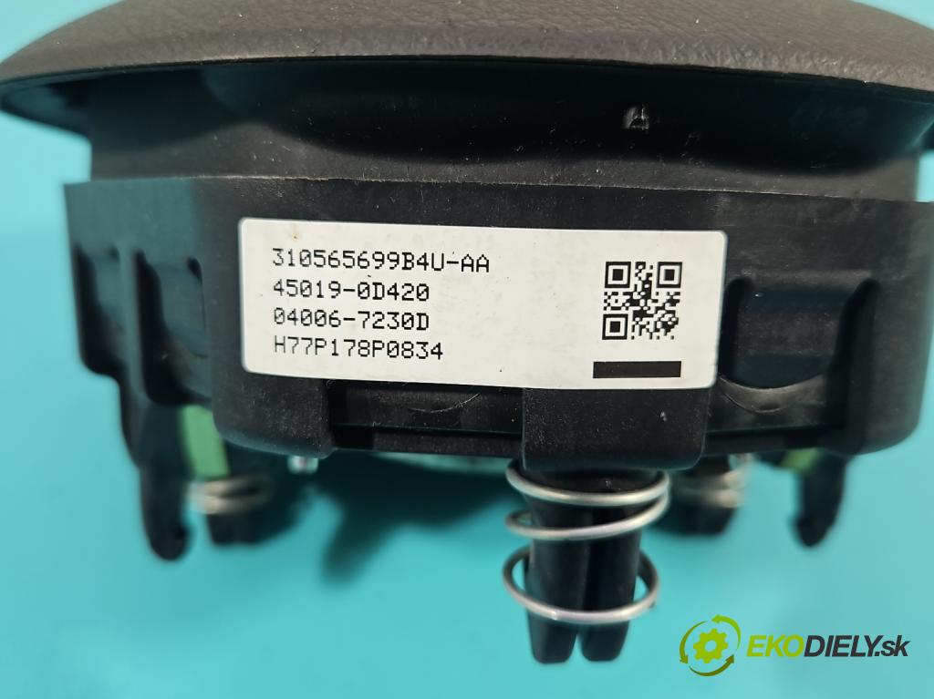 Toyota Yaris III 2011-2020 1.3 vvti 99 HP manual 73 kW 1329 cm3 5- airbag vzduch: Řidiči: 45019-0D420 (Airbag)