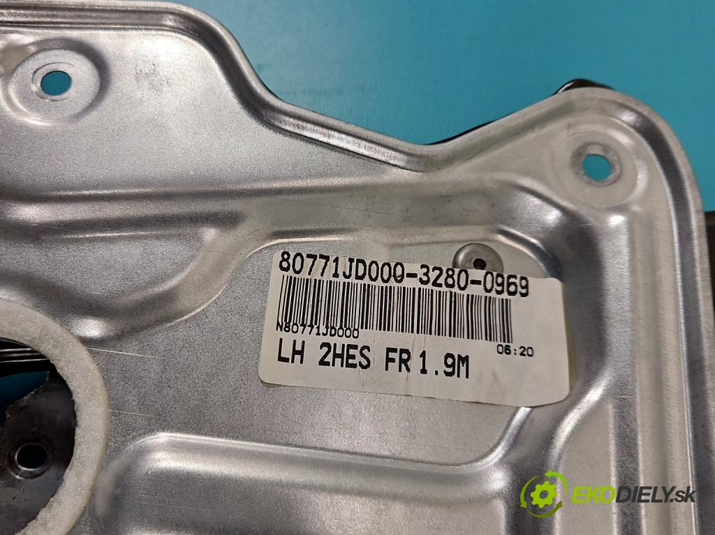 Nissan Qashqai I J10 2006-2013 2.0 dci 150 hp manual 110 kW 1995 cm3 5- mechanismus stahování přední levý