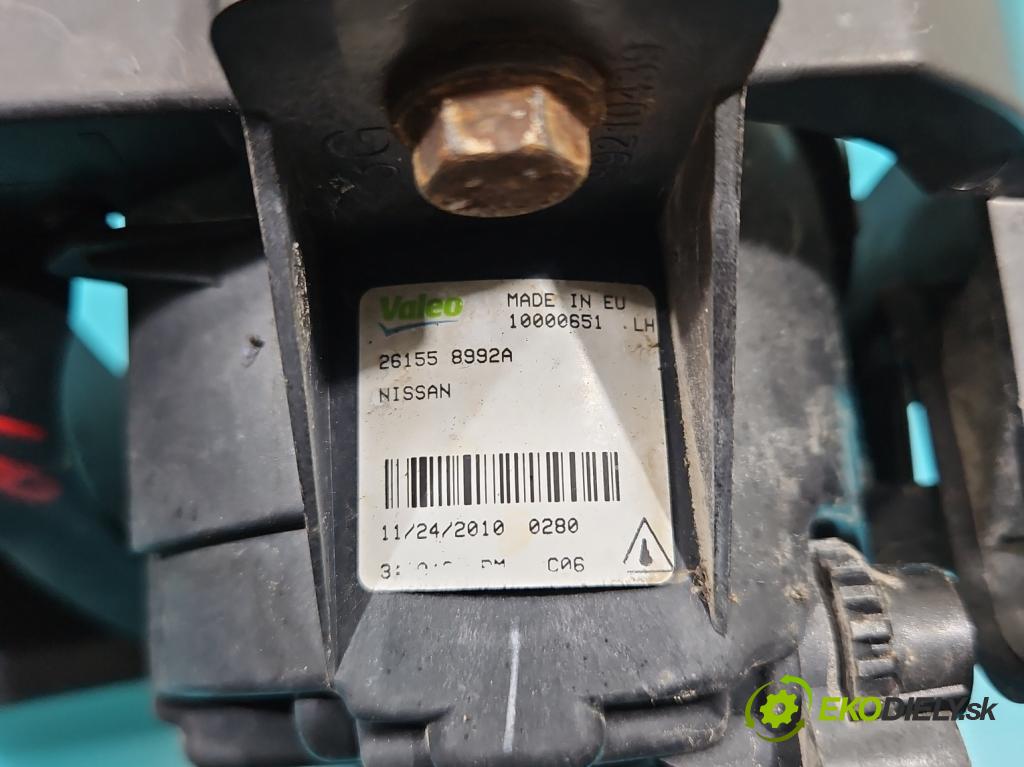 Nissan Qashqai I J10 2006-2013 2.0 dci 150 HP manual 110 kW 1995 cm3 5- Halogen ľavý 26155-8992A (Kľučka dverí ostatné)