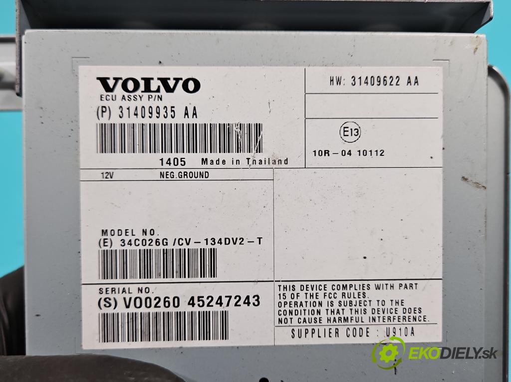 Volvo V60 I 2010-2018 2.0 D4 181KM manual 133 kW 1969 cm3 5- Zesilovač: 31409935 (Zosilňovač)