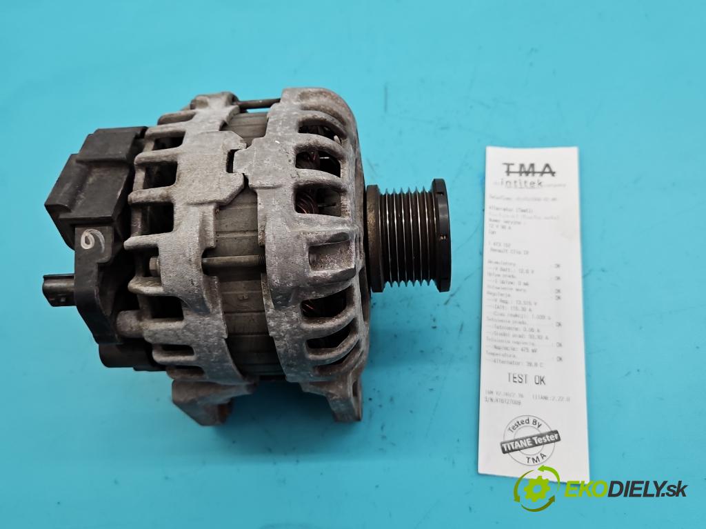 Renault Clio IV 2012-2020 0.9 Tce 90 HP manual 66 kW 898 cm3 5- Alternator 231006007R (Alternátor)