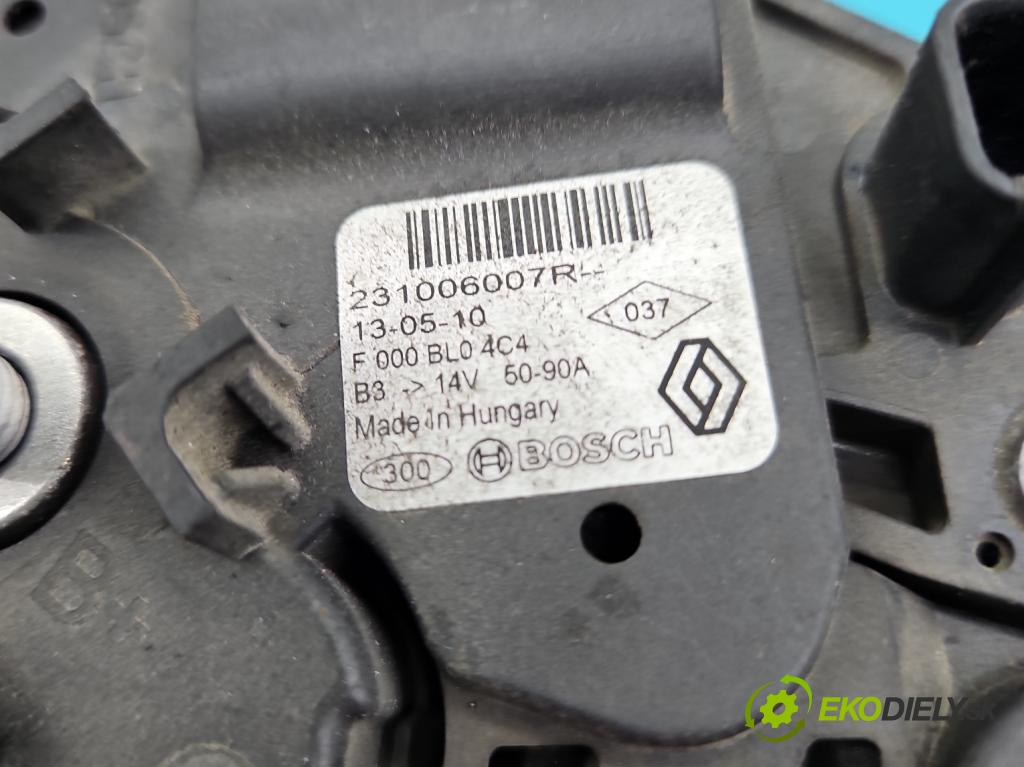 Renault Clio IV 2012-2020 0.9 Tce 90 HP manual 66 kW 898 cm3 5- Alternator 231006007R (Alternátor)