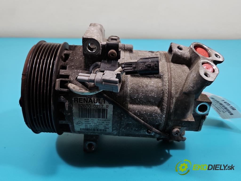 Renault Clio IV 2012-2020 0.9 Tce 90 HP manual 66 kW 898 cm3 5- Kompresor: klimatizácie 926000217R (Kompresor klimatizácie)
