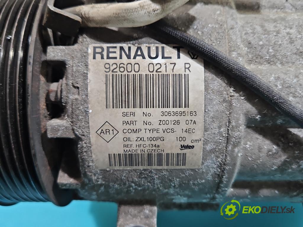 Renault Clio IV 2012-2020 0.9 Tce 90 HP manual 66 kW 898 cm3 5- Kompresor: klimatizácie 926000217R (Kompresor klimatizácie)