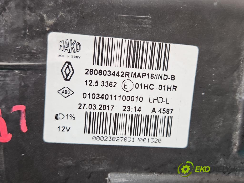 Renault Clio IV 2012-2020 0.9 Tce 90 HP manual 66 kW 898 cm3 5- Reflektor: ľavý 260603442R (Kľučka dverí ostatné)