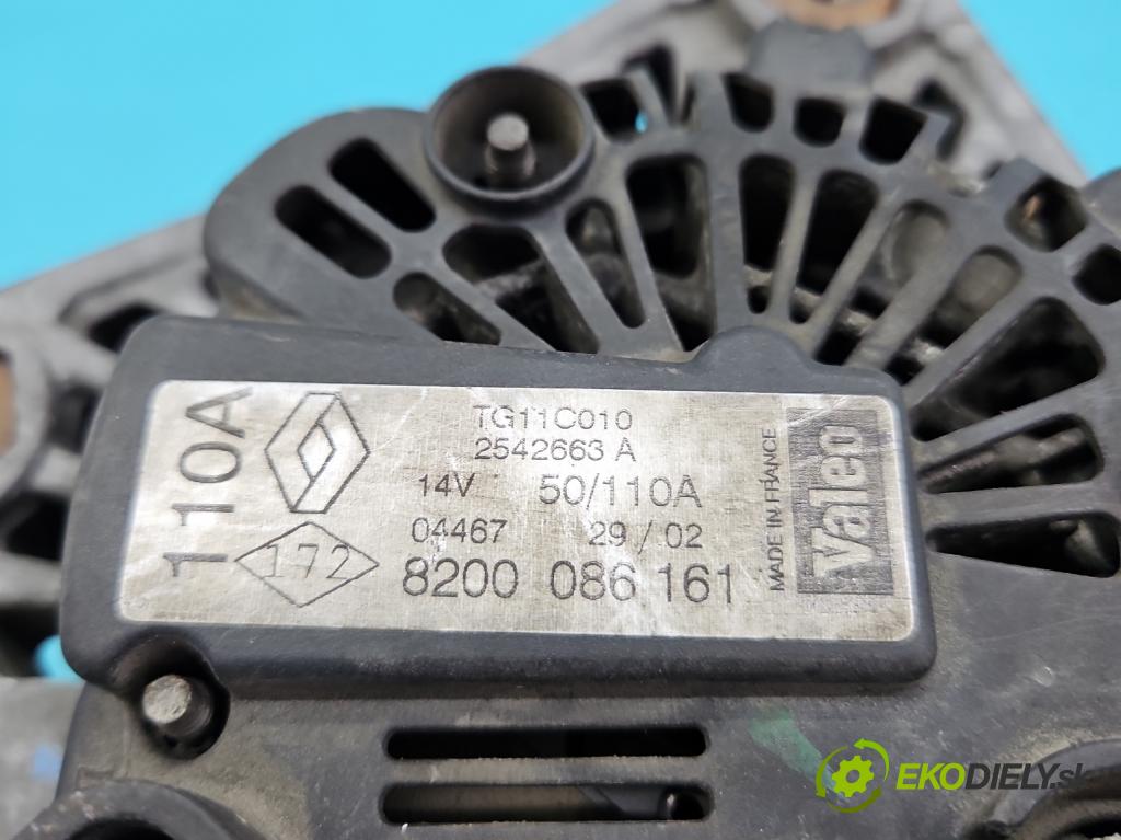 Renault Megane II 2003-2008 1.9d 120 HP manual 88 kW 1870 cm3 5- Alternator 8200086161 (Alternátor)