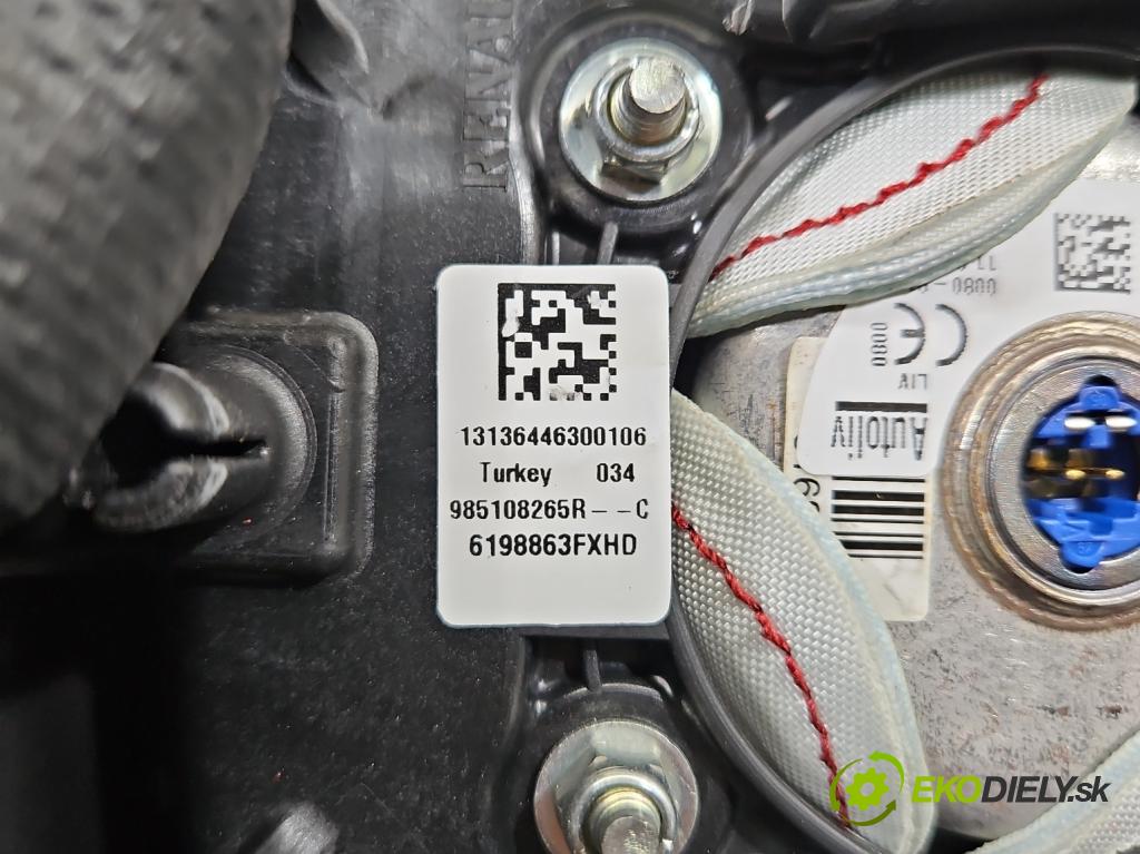 Renault Clio IV 2012-2020 0.9 Tce 90 HP manual 66 kW 898 cm3 5- airbag vzduch: Řidiči: 985108265R (Airbag)