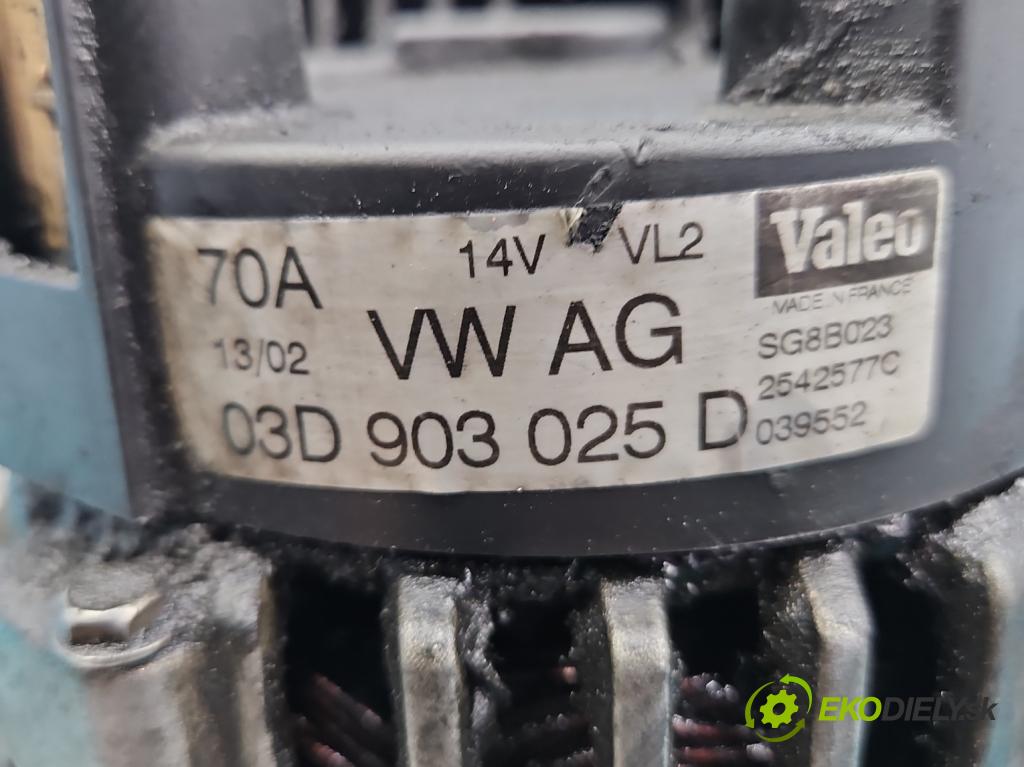 Vw Polo IV 9N 2001-2009 1.2 12V 64 HP manual 47 kW 1198 cm3 5- Alternator 03D903025D (Alternátor)
